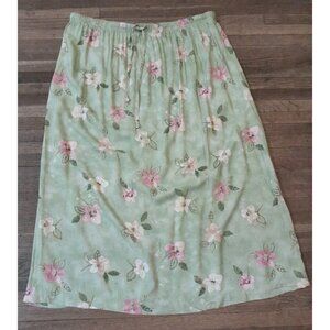 Vintage Jantzen Floral Feminine Casual Lightweight Church School  2XL Maxi Skirt